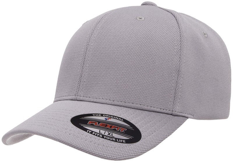 Flexfit Mens Cool & Dry Sport Hat, Silver, Small-Medium US - Image 1
